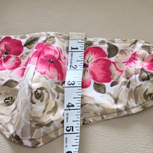 Floral Tan & Pink Face Mask 2 layer W/ Elastic - Picture 8 of 8